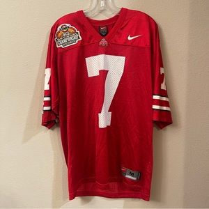 2007 BCS CHAMPIONSHIP OHIO STATE BUCKEYES #7 NIKE FOOTBALL JERSEY NWT Medium